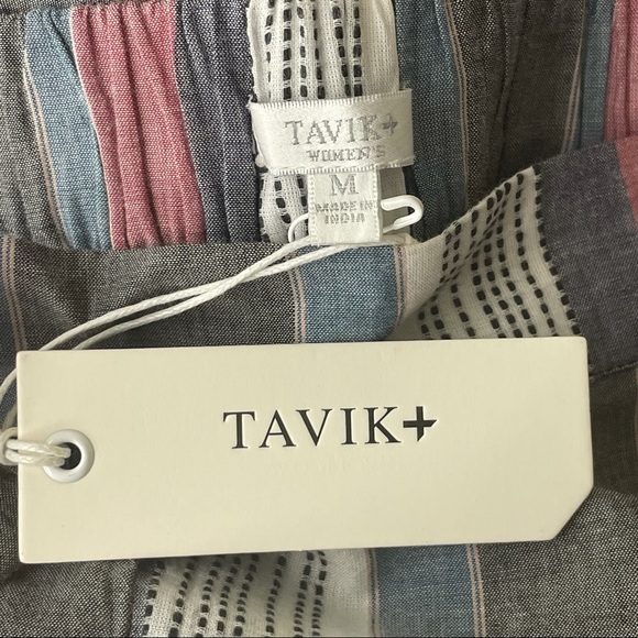 TAVIK NWT HANNAH PANTS RED BLUE STRIPE MEDIUM 100% COTTON - Picture 5 of 11